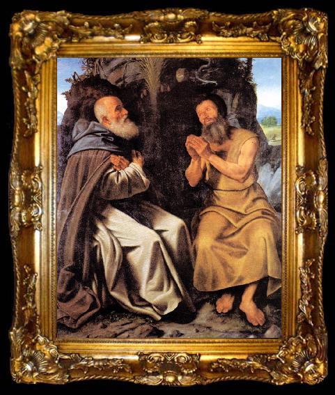 framed  SAVOLDO, Giovanni Girolamo St Anthony Abbot and St Paul, ta009-2